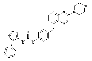 1-(2-phenylpyrazol-3-yl)-3-[4-(3-piperazinopyrido[2,3-b]pyrazin-8-yl)oxyphenyl]urea