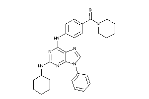 [4-[[2-(cyclohexylamino)-9-phenyl-purin-6-yl]amino]phenyl]-piperidino-methanone