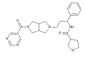 N-[1-phenyl-3-[5-(pyrimidine-5-carbonyl)-1,3,3a,4,6,6a-hexahydropyrrolo[3,4-c]pyrrol-2-yl]propyl]tetrahydrofuran-3-carboxamide