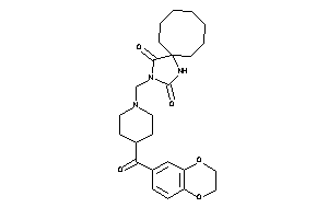 3-[[4-(2,3-dihydro-1,4-benzodioxine-6-carbonyl)piperidino]methyl]-1,3-diazaspiro[4.7]dodecane-2,4-quinone