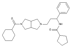 N-[3-[5-(cyclohexanecarbonyl)-1,3,3a,4,6,6a-hexahydropyrrolo[3,4-c]pyrrol-2-yl]-1-phenyl-propyl]cyclopentanecarboxamide