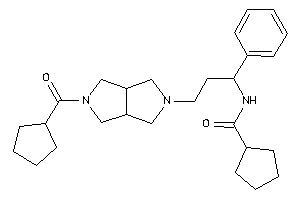 N-[3-[5-(cyclopentanecarbonyl)-1,3,3a,4,6,6a-hexahydropyrrolo[3,4-c]pyrrol-2-yl]-1-phenyl-propyl]cyclopentanecarboxamide