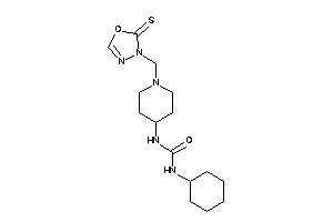 Image of 1-cyclohexyl-3-[1-[(2-thioxo-1,3,4-oxadiazol-3-yl)methyl]-4-piperidyl]urea