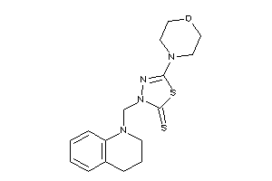 3-(3,4-dihydro-2H-quinolin-1-ylmethyl)-5-morpholino-1,3,4-thiadiazole-2-thione