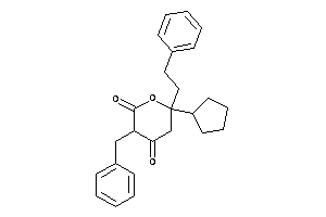 3-benzyl-6-cyclopentyl-6-phenethyl-tetrahydropyran-2,4-quinone