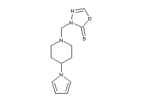 Image of 3-[(4-pyrrol-1-ylpiperidino)methyl]-1,3,4-oxadiazole-2-thione