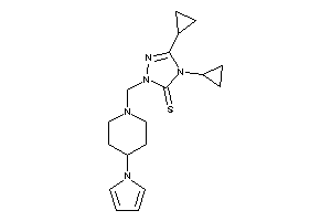 4,5-dicyclopropyl-2-[(4-pyrrol-1-ylpiperidino)methyl]-1,2,4-triazole-3-thione