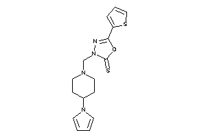 3-[(4-pyrrol-1-ylpiperidino)methyl]-5-(2-thienyl)-1,3,4-oxadiazole-2-thione