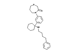 4-[3-[1-(4-phenylbutylamino)cyclohexyl]phenyl]-1,4-oxazepan-3-one