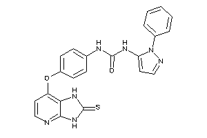 1-(2-phenylpyrazol-3-yl)-3-[4-[(2-thioxo-1,3-dihydroimidazo[4,5-b]pyridin-7-yl)oxy]phenyl]urea