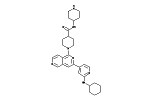 1-[3-[2-(cyclohexylamino)-4-pyridyl]-2,6-naphthyridin-1-yl]-N-(4-piperidyl)isonipecotamide