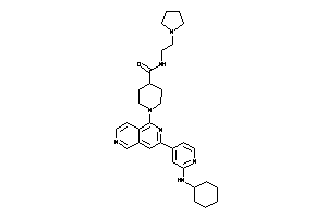 1-[3-[2-(cyclohexylamino)-4-pyridyl]-2,6-naphthyridin-1-yl]-N-(2-pyrrolidinoethyl)isonipecotamide