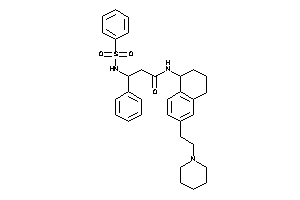 3-(benzenesulfonamido)-3-phenyl-N-[6-(2-piperidinoethyl)tetralin-1-yl]propionamide