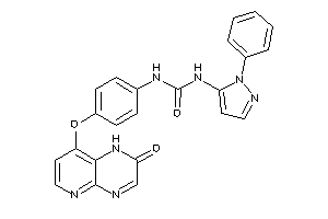 1-[4-[(2-keto-1H-pyrido[2,3-b]pyrazin-8-yl)oxy]phenyl]-3-(2-phenylpyrazol-3-yl)urea