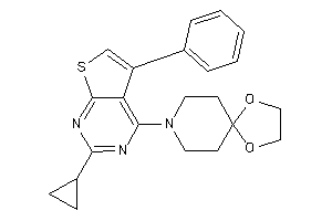 8-(2-cyclopropyl-5-phenyl-thieno[2,3-d]pyrimidin-4-yl)-1,4-dioxa-8-azaspiro[4.5]decane