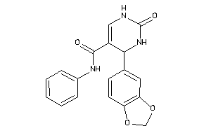 Image of 4-(1,3-benzodioxol-5-yl)-2-keto-N-phenyl-3,4-dihydro-1H-pyrimidine-5-carboxamide