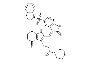 5-indolin-1-ylsulfonyl-3-[[4-keto-3-(3-keto-3-morpholino-propyl)-1,5,6,7-tetrahydroindol-2-yl]methylene]oxindole