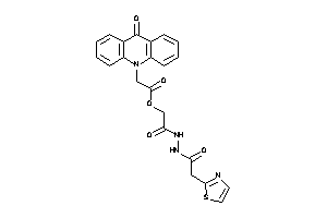 Image of 2-(9-ketoacridin-10-yl)acetic Acid [2-keto-2-[N'-(2-thiazol-2-ylacetyl)hydrazino]ethyl] Ester