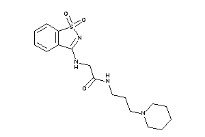 2-[(1,1-diketo-1,2-benzothiazol-3-yl)amino]-N-(3-piperidinopropyl)acetamide