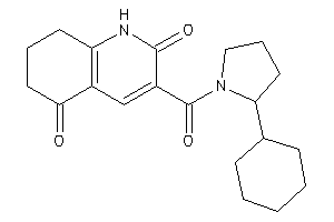 Image of 3-(2-cyclohexylpyrrolidine-1-carbonyl)-1,6,7,8-tetrahydroquinoline-2,5-quinone