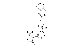 N-piperonyl-3-(1,1,3-triketo-1,2-thiazolidin-2-yl)benzenesulfonamide