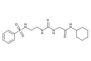 Image of 2-[2-(benzenesulfonamido)ethylcarbamoylamino]-N-cyclohexyl-acetamide