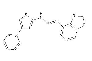 (1,3-benzodioxol-4-ylmethyleneamino)-(4-phenylthiazol-2-yl)amine