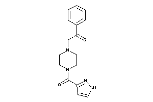 1-phenyl-2-[4-(1H-pyrazole-3-carbonyl)piperazino]ethanone
