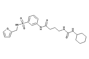 Image of 4-(cyclohexylcarbamoylamino)-N-[3-(2-furfurylsulfamoyl)phenyl]butyramide