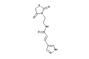 Image of N-[2-(2,4-diketothiazolidin-3-yl)ethyl]-3-(1H-pyrazol-4-yl)acrylamide