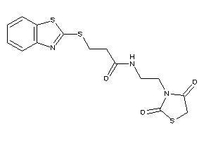 3-(1,3-benzothiazol-2-ylthio)-N-[2-(2,4-diketothiazolidin-3-yl)ethyl]propionamide