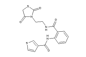 N-[2-[2-(2,4-diketothiazolidin-3-yl)ethylcarbamoyl]phenyl]thiophene-3-carboxamide