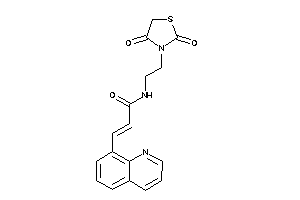 N-[2-(2,4-diketothiazolidin-3-yl)ethyl]-3-(8-quinolyl)acrylamide