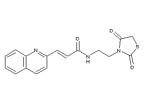 N-[2-(2,4-diketothiazolidin-3-yl)ethyl]-3-(2-quinolyl)acrylamide