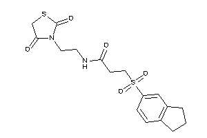 N-[2-(2,4-diketothiazolidin-3-yl)ethyl]-3-indan-5-ylsulfonyl-propionamide