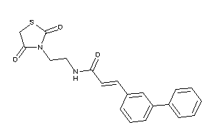 N-[2-(2,4-diketothiazolidin-3-yl)ethyl]-3-(3-phenylphenyl)acrylamide