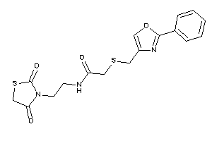 N-[2-(2,4-diketothiazolidin-3-yl)ethyl]-2-[(2-phenyloxazol-4-yl)methylthio]acetamide