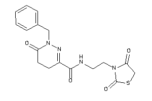 1-benzyl-N-[2-(2,4-diketothiazolidin-3-yl)ethyl]-6-keto-4,5-dihydropyridazine-3-carboxamide