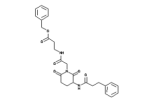 Image of 3-[[2-[3-(hydrocinnamoylamino)-2,6-diketo-piperidino]acetyl]amino]propionic Acid Benzyl Ester
