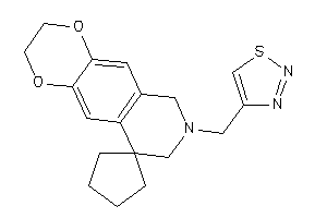 7-(thiadiazol-4-ylmethyl)spiro[2,3,6,8-tetrahydro-[1,4]dioxino[2,3-g]isoquinoline-9,1'-cyclopentane]