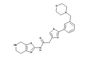 2-[2-[3-(morpholinomethyl)phenyl]thiazol-4-yl]-N-(4,5,6,7-tetrahydrothiazolo[5,4-c]pyridin-2-yl)acetamide