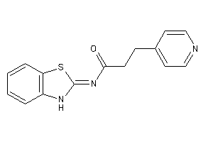 N-(3H-1,3-benzothiazol-2-ylidene)-3-(4-pyridyl)propionamide