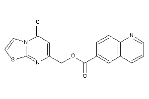 Image of Quinoline-6-carboxylic Acid (5-ketothiazolo[3,2-a]pyrimidin-7-yl)methyl Ester