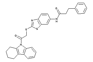 N-[2-[[2-keto-2-(1,2,3,4-tetrahydrocarbazol-9-yl)ethyl]thio]-1,3-benzothiazol-6-yl]-3-phenyl-propionamide