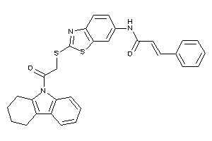 N-[2-[[2-keto-2-(1,2,3,4-tetrahydrocarbazol-9-yl)ethyl]thio]-1,3-benzothiazol-6-yl]-3-phenyl-acrylamide