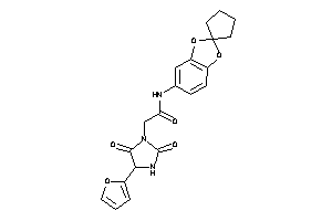 2-[4-(2-furyl)-2,5-diketo-imidazolidin-1-yl]-N-spiro[1,3-benzodioxole-2,1'-cyclopentane]-5-yl-acetamide