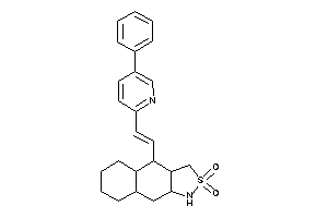 Image of 4-[2-(5-phenyl-2-pyridyl)vinyl]-1,3,3a,4,4a,5,6,7,8,8a,9,9a-dodecahydronaphtho[3,2-c]isothiazole 2,2-dioxide