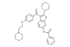 Image of Benzoic Acid [2-cyclohexyl-3-[4-(2-piperidinoethoxy)benzoyl]benzothiophen-6-yl] Ester