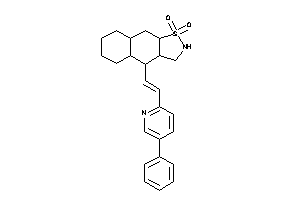 Image of 4-[2-(5-phenyl-2-pyridyl)vinyl]-2,3,3a,4,4a,5,6,7,8,8a,9,9a-dodecahydronaphtho[2,3-d]isothiazole 1,1-dioxide