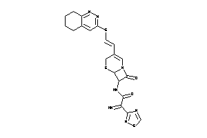 2-imino-N-[8-keto-3-[2-(5,6,7,8-tetrahydrocinnolin-3-ylthio)vinyl]-5-thia-1-azabicyclo[4.2.0]oct-2-en-7-yl]-2-(1,2,4-thiadiazol-3-yl)acetamide